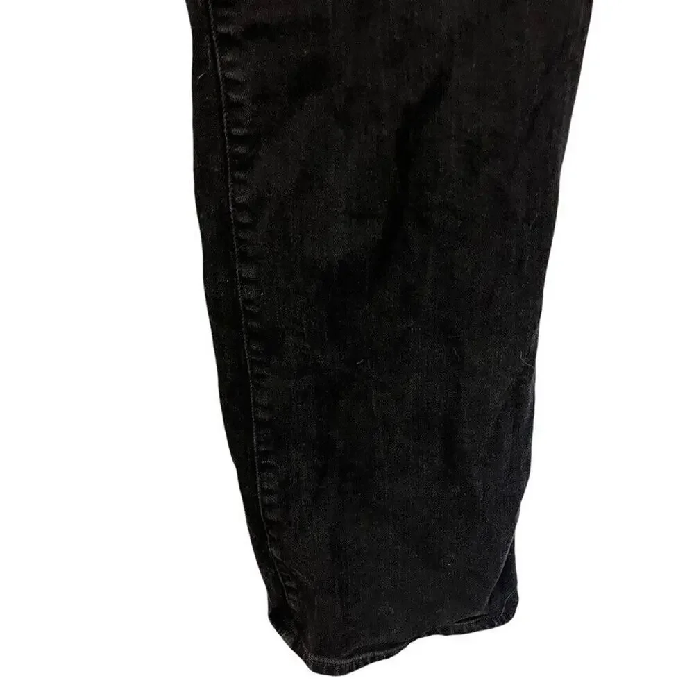 J Crew Womens Bootcut Boot Cut Black Wash Mid Rise Stretch Jeans sz 31 x 32
